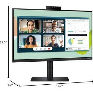NWT Samsung 24" IPS Monitor w/ Webcam, Speakers, 75Hz, FreeSync, HDMI